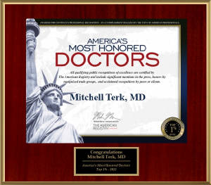 Dr. Mitchell Terk Awarded America&rsquo;s Most Honored Doctors Top 1% &ndash; 2022