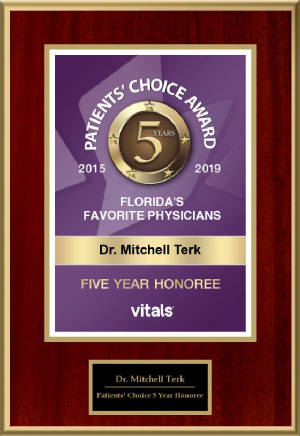 Patients Choice 5 Year Honoree 2019, Mitchell Terk, MD