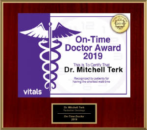 Mitchell Terk, MD: Awarded Vitals® On-Time Physician Award - 2019