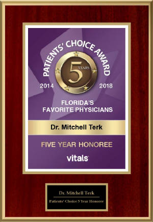 Patients' Choice 5 Year Honoree 2018 - Dr. Mitchell Terk