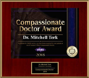 Awarded Vitals Patients Choice - Compassionate Doctor 2018 - Dr. Mitchell Terk