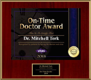 Vitals Patients Choice - On-Time Physician Award - 2018 - Dr. Mitchell Terk